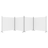 4-Panel Room Divider Living Room Bedroom Partition Privacy Protection Screen Room Separator Folding Dressing Wall White Fabric