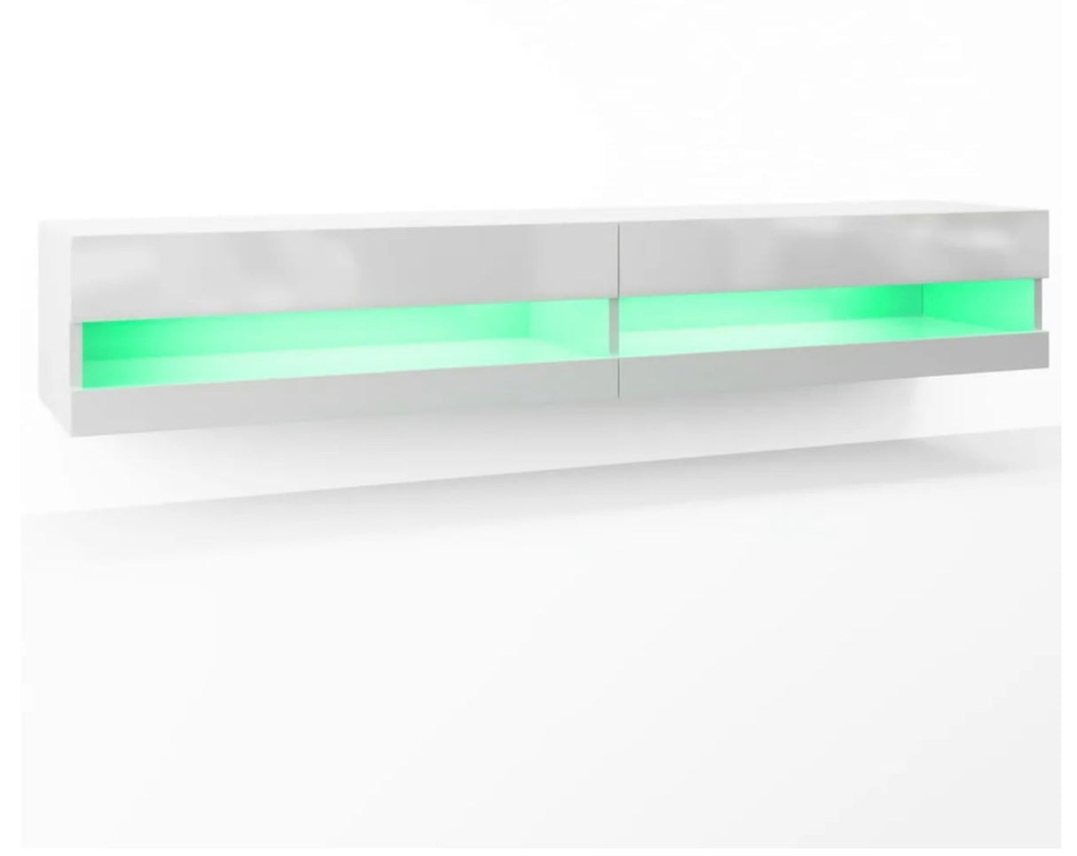 180cm Floating TV Stand Cabinet Wall Mounted Entertainment Unit with LED Lights