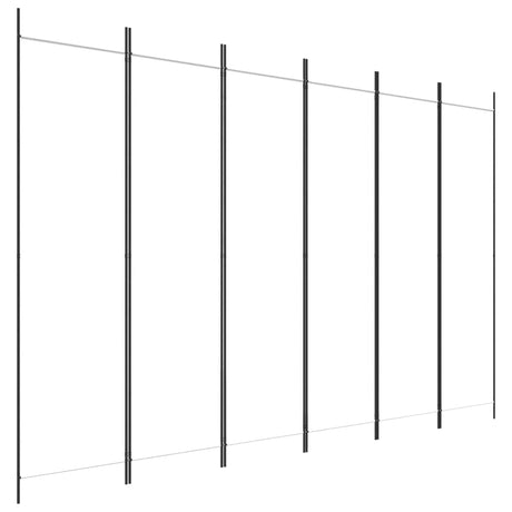 6-Panel Room Divider Living Room Bedroom Partition Privacy Protection Screen Room Separator Folding Dressing Wall White Fabric