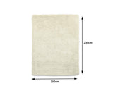 Marlow Floor Rug Shaggy Rugs Soft Large Carpet Area Bedroom Cream 230cm x 160cm
