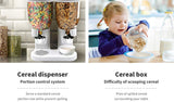 Double Cereal Dispenser Dry Food Storage Container Dispense Machine White White