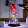 Glass Preserved Eternal Rose, Birthday Gifts for Women, Artificial Colorful Rose with Led Light, Beauty and The Beast Dome, Mother's Day Birthday Gifts from Daughter （Red）