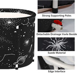 Portable Bathtub Foldable Soaking Bath Tub Thickening to Keep Temperature, Freestanding Bathtub for Adults, Home Bathroom Spa Hot Ice Bath Easy to Install, 43"x 25"x 20", Black