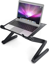 Adjustable Laptop Stand Portable Lap Desk Bed Table & Cooling Stand Premium Aluminum Rotate 360 Degrees Foldable Table Standing Holder for 10-15.4" Notebook Reading Study Work Home Office