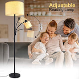 LED Floor Lamp for Reading, Standing Lamp with Adjustable Side Light
