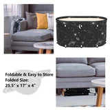 Portable Bathtub Foldable Soaking Bath Tub Thickening to Keep Temperature, Freestanding Bathtub for Adults, Home Bathroom Spa Hot Ice Bath Easy to Install, 43"x 25"x 20", Black