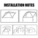 Gazebo Outdoor Camping Wedding Tent Side w/Wall & Window Folding Canopy