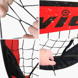 Pop Up Soccer Goals, Set of 2 Portable Kids Soccer Nets for Backyard Training and Team Game, 48x32 Inches Foldable Red/Black Goal Set with Carry Bag Includes Mesh Ball Compartment