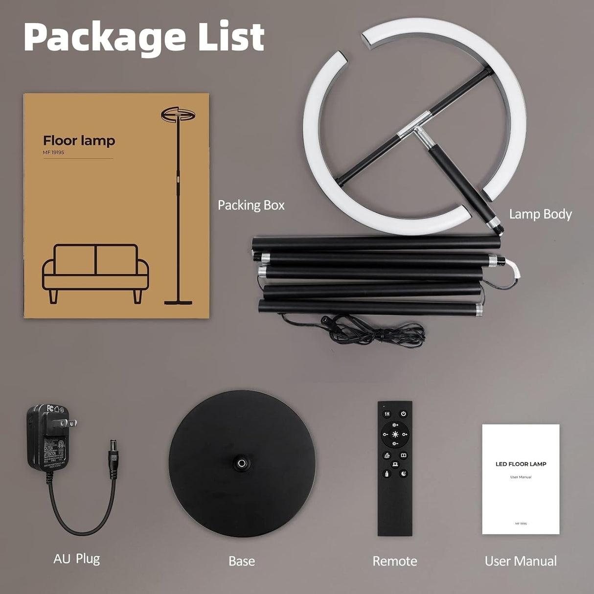 Floor Lamps for Living Room,Modern Bright LED Standing Lamp,Stepless Dimmable 3000K-6000K Rotatable Reading Standing Light,Touch&Remote Control Uplighter Floor Lamp for Living Room Bedroom