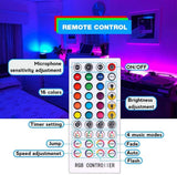 Bluetooth LED Strip Lights Music Sync, Waterproof 5m 5050 RGB 150 LEDs Light Strip with APP and Remote Control, Tape Light for Bedroom, Home and Kitchen