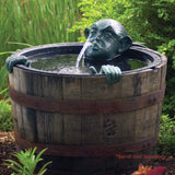 Man in Barrell Spitter Fountain