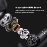 Axloie Wireless Earbuds, Bluetooth 5.0 Headphones True Wireless Premium Deep Bass IPX7 Waterproof 35H Playtime in-Ear TWS Stereo Earphones with Charging Case for Sport Running Gym Workout (BlackUpgraded)