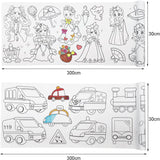 Children's Drawing Roll,2Pcs 300 * 30cm,Coloring Paper Roll for Kids, Drawing Paper Roll, DIY Art Drawing Art Paper Coloring Book Paper, Drawing Art Sketch Painting,Painting Filling Paper