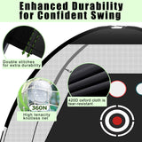 Golf Net, 10x7x3ft Golf Hitting Practice Nets Kit | with 2 Golf Training Mats, Including One for Swing Detection | Target Cloth, 15 Golf Tees, 12 Golf Balls | Driving Range for Backyard & Indoor