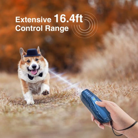 Anti Barking Device, Handheld Ultrasonic Dog Barking Control Devices 16.4Ft Rechargeable Dog Barking Deterrent Device Dog Training Stop Barking No Bark Safe for Dog Indoor Outdoor Anti-Barking Device