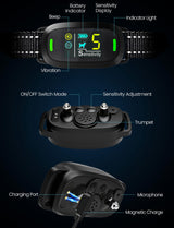 Dog Bark Collar, Rechargeable Smart Barking Collar with 5 Sensitivity Levels, IPX7 Waterproof Anti Barking Training Collar for Large Medium Small Dogs, No Shock Bark Collar