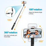 Selfie Stick Phone Tripod Stand, 55"/140cm Small Selfie Stick Tripod with Remote, for iPhone/GoPro/Android/Insta360, Phone Stand for Video Recording/Travel with Camera Connector Kit