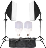 2x25W LED Continuous Lighting Kit 20"x28"/50x70cm Softbox Soft Box Photo Studio Set Light Bulbs Lamp 5500K Photography E27 Socket Softboxes AU Plug
