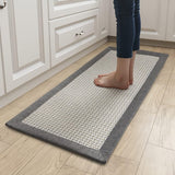 Kitchen Rugs and Mats Non Skid Washable, Absorbent Rug for Kitchen, Large Kitchen Floor Mats for in Front of Sink (Gray, 2PCS-(50x80cm+50x120cm))