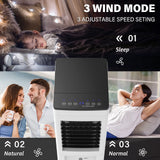 8L Evaporative Air Cooler, 3 in1 Portable Air Cooler Air Conditioner Fan 3 Speeds, w/Remote & 4 Ice Box, White