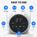 Evaporative Air Cooler, Bladeless Fan with 3 Speeds, Remote Control, Night Light, Electric Purifying Fan Suitable for Indoor Home Large Room Bedroom Office Use 2.5L