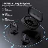 Axloie Wireless Earbuds, Bluetooth 5.0 Headphones True Wireless Premium Deep Bass IPX7 Waterproof 35H Playtime in-Ear TWS Stereo Earphones with Charging Case for Sport Running Gym Workout (BlackUpgraded)