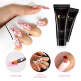 Poly Nail Gel Kit with 36W Nail Lamp 6pcs Builder Extension Gel Slip Solution Base Coat Top Coat Nail Art Design Manicure Tools Decorations