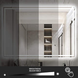 LED Mirror w Bluetooth Speaker 80cm, Anti-Fog, Smart Touch, Explosion-Proof Function, Waterproof Light, Rectangle
