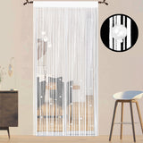 Beads Curtain Door String Curtains for Doorway Tassels Beaded Window Panel Room Divider Wall Decorations Closet Curtains for Bedroom Closet Door Drapes (39x79in, White)