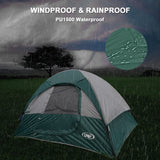 Camping Tent 2 Person, Waterproof Windproof Tent with Rainfly Easy Set up-Portable Dome Tents for Camping