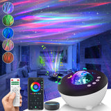 Galaxy Projector Aurora Projector Star, Star Projector Night Light Projector Compatible With Alexa, Built-in Speaker, 15 Color Modes 8 Types of White Noise Star Projector, Gifts for Kids/Adults