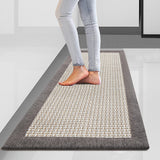 Kitchen Floor Mats, Anti Slip Kitchen Sink Absorbent Rugs and Mats, Non Skid Kitchen Floor Mat, Non Slip Standing Mat Washable (Grey)