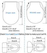 Non Electric Bidet Seat Toilet Seat with Self Cleaning Dual Nozzles Separated Rear & Feminine Cleaning Natural Water Spray, Soft Closed Toilet Seat, Easy DIY Installation (D Shape)