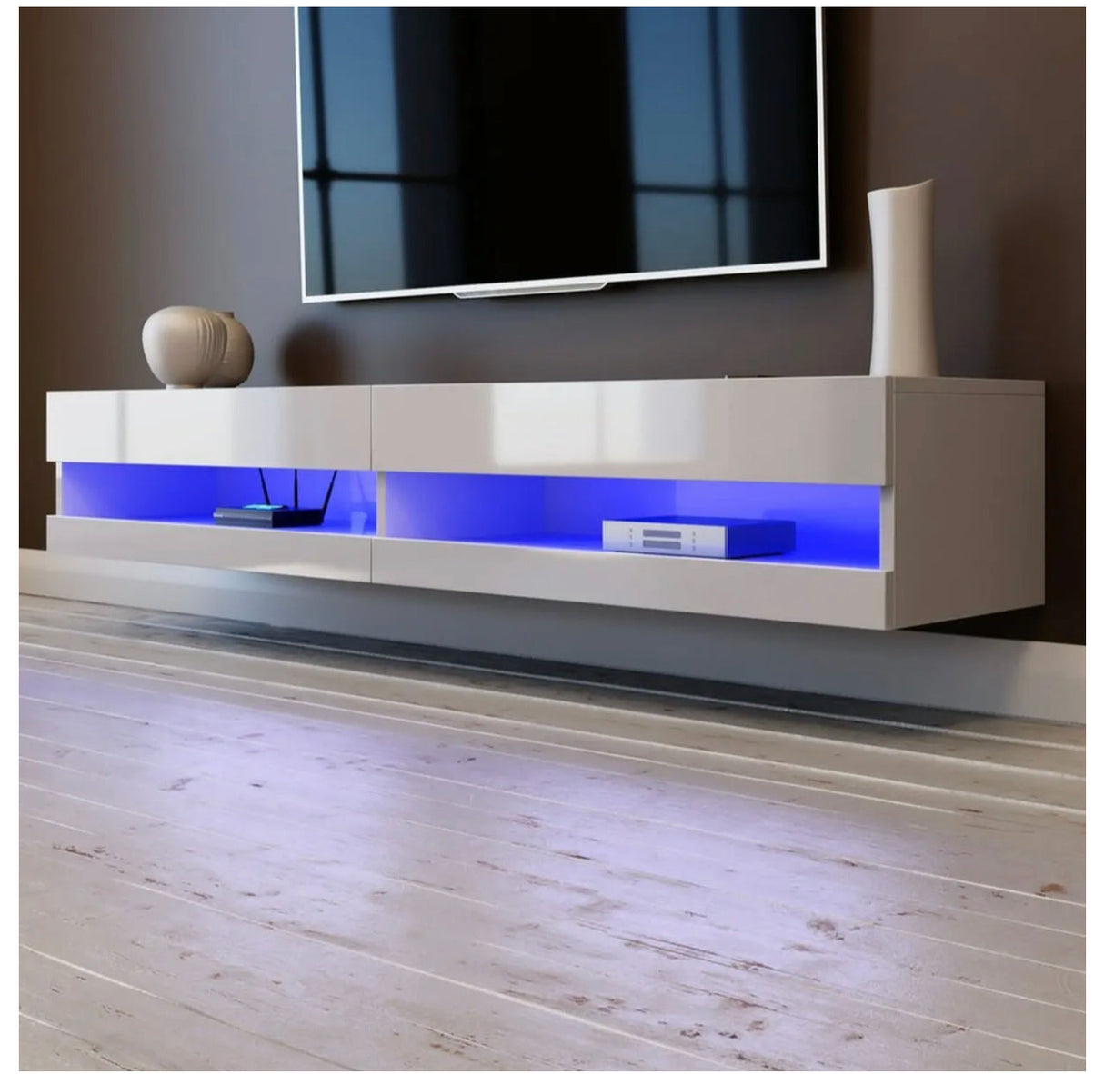 180cm Floating TV Stand Cabinet Wall Mounted Entertainment Unit with LED Lights
