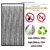 Beads Curtain Door String Curtains for Doorway Tassels Beaded Window Panel Room Divider Wall Decorations Closet Curtains for Bedroom Closet Door Drapes (39x79in, White)