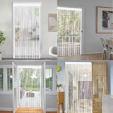 Beads Curtain Door String Curtains for Doorway Tassels Beaded Window Panel Room Divider Wall Decorations Closet Curtains for Bedroom Closet Door Drapes (39x79in, White)