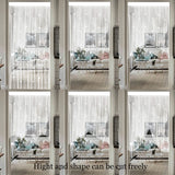 Beads Curtain Door String Curtains for Doorway Tassels Beaded Window Panel Room Divider Wall Decorations Closet Curtains for Bedroom Closet Door Drapes (39x79in, White)