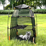 Pet Scene 3 Tier Cat Enclosures Portable Cat Tower for Outdoor Pet Dog House Playpen Rabbit Ferret Cage Outdoor Indoor Portable Gym Exercise Agility Climber