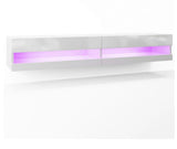 180cm Floating TV Stand Cabinet Wall Mounted Entertainment Unit with LED Lights