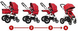 2 in 1 Baby PRAM Baby Stroller Jogger with Bassinet