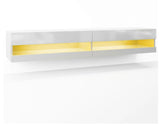 180cm Floating TV Stand Cabinet Wall Mounted Entertainment Unit with LED Lights