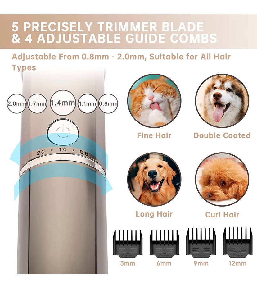Dog Clippers for Grooming Cordless Pet Hair Clipper Professional Trimmer Supplies