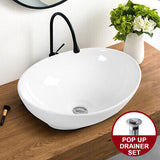 Ceramic Bathroom Basin Hand Wash Bowl Above Counter Top Vanity Sink High Gloss