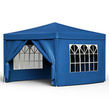Gazebo Outdoor Camping Wedding Tent Side w/Wall & Window Folding Canopy