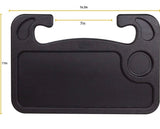 Car Steering Wheel Food Eating Tray Notebook Laptop Table Desk for Cars - Black