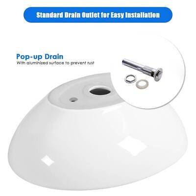 Ceramic Bathroom Basin Hand Wash Bowl Above Counter Top Vanity Sink High Gloss