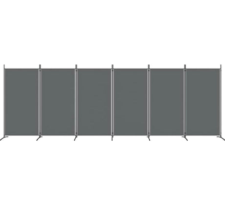 6-Panel Room Divider Living Room Bedroom Partition Privacy Protection Screen Room Separator Folding Dressing Wall Anthracite Fabric