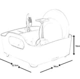 Umbra Tub Dish Drying Rack – Lightweight Self-Draining Dish Rack for Kitchen Sink and Counter at Home, RV or Motorhome, Red Kitchen