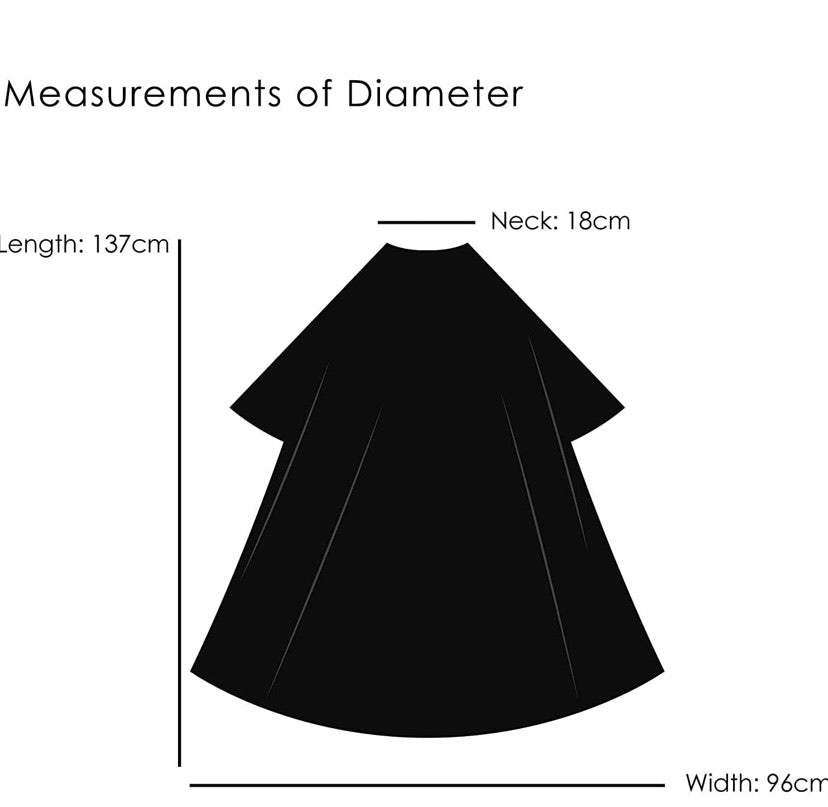 Black Full Length Cape