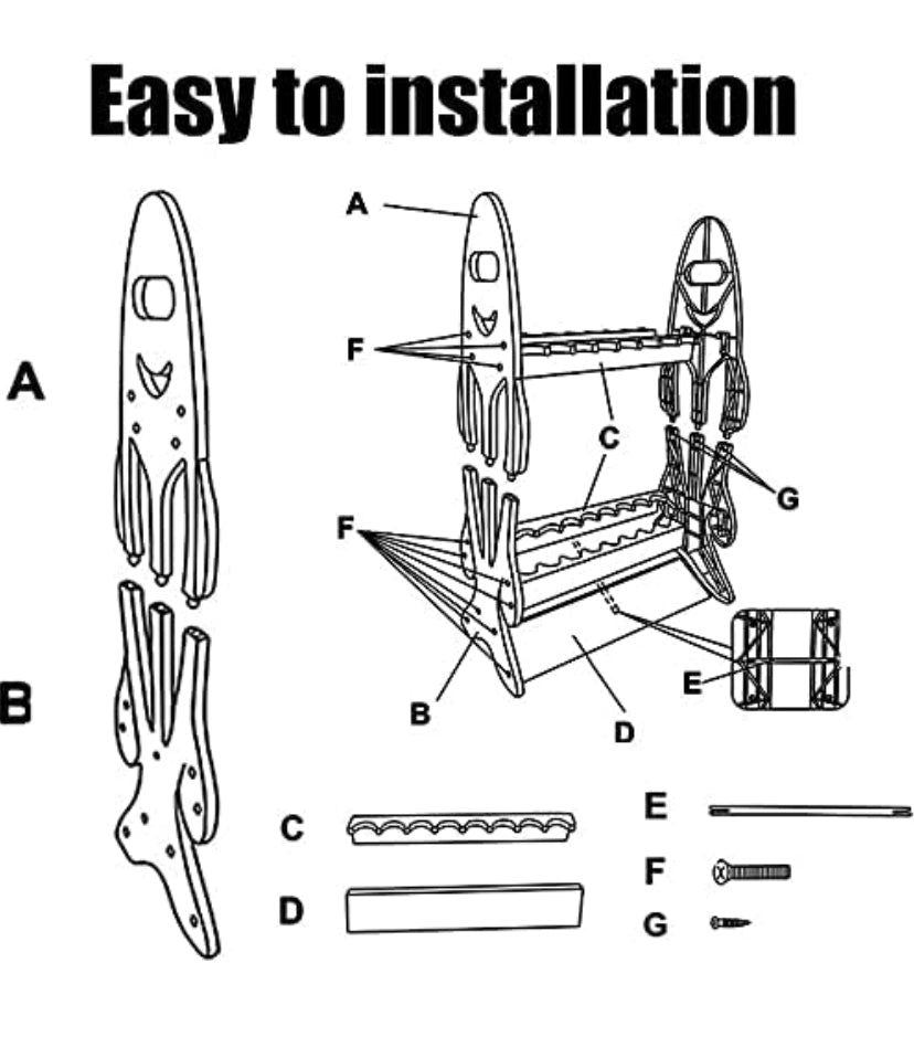 16 Fishing Rod Holder Storage Rack